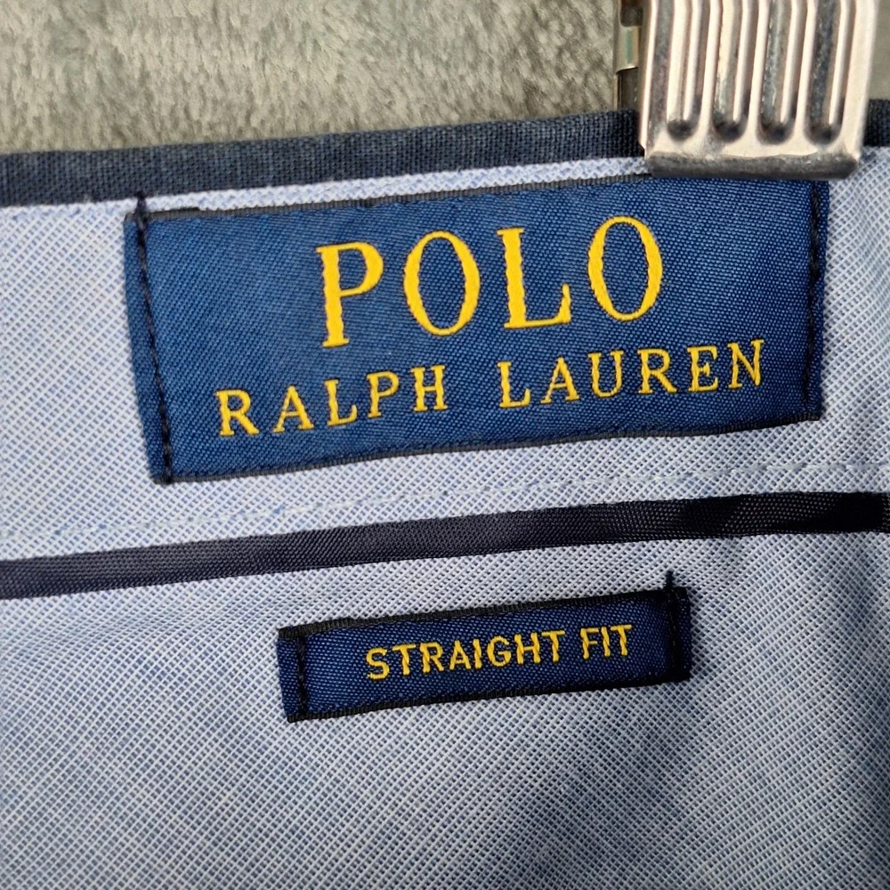 Polo Ralph Lauren Pants Mens 33x30 Navy Blue Straight Fit Preppy Chino Old Money